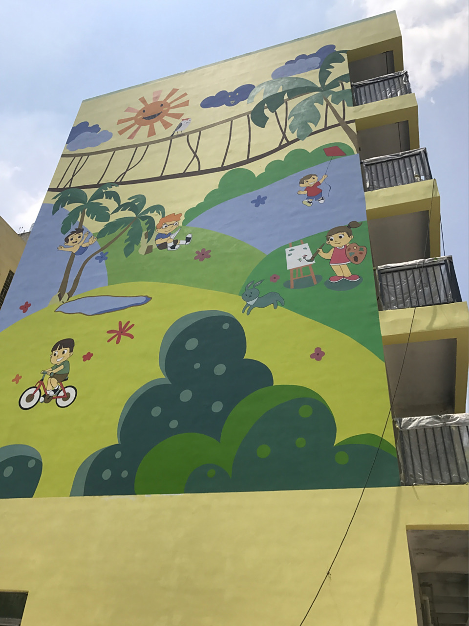 墙绘|幼儿园壁画手绘 文化墙手绘涂鸦喷绘 文化墙手绘 外墙涂鸦喷绘