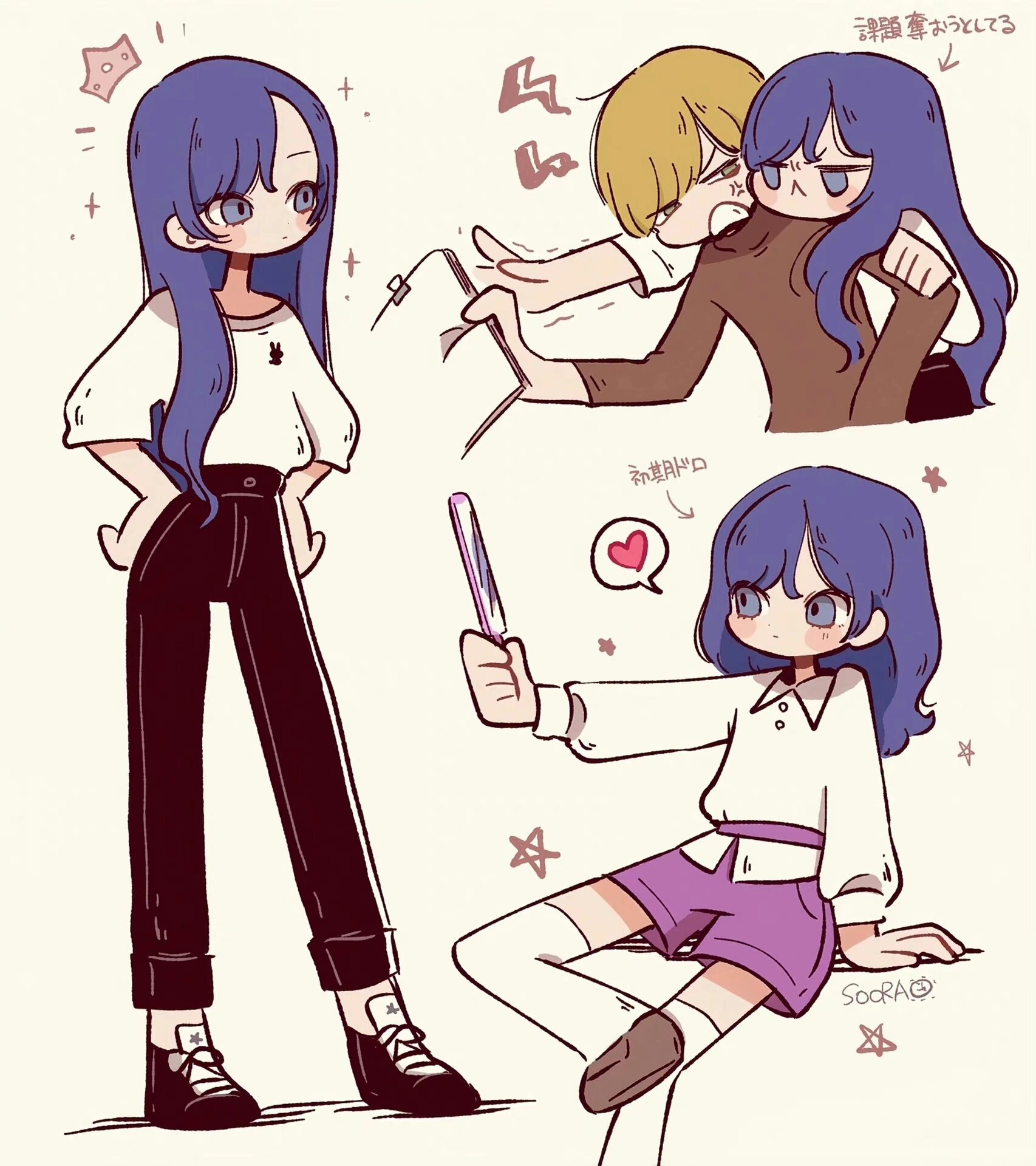 插画分享|可爱的萝卜腿小姐姐 来自画师soora