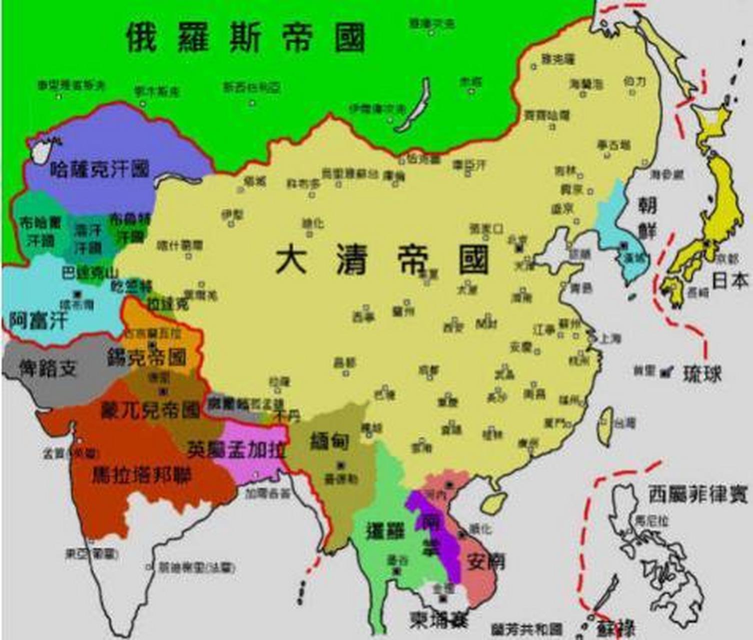 1840世界局势地图图片