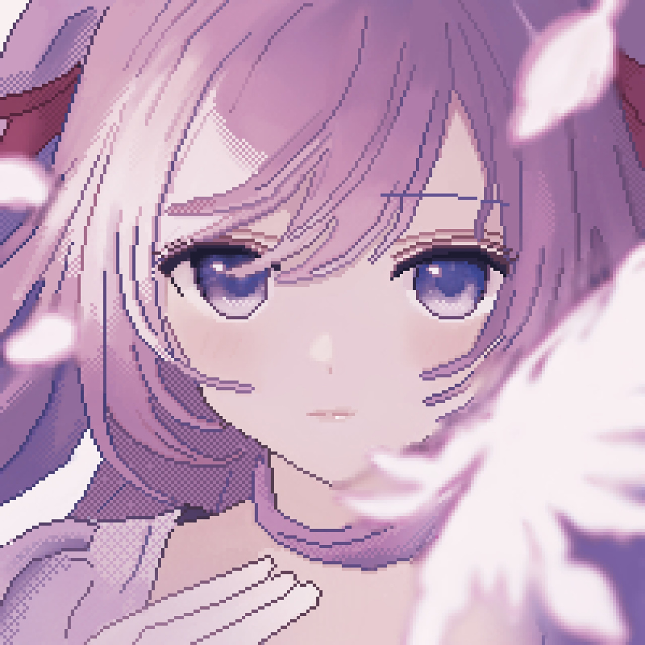 鹿目まどか 尝试了200x200的画幅,细节更多且花的时间更长调了颜色,看