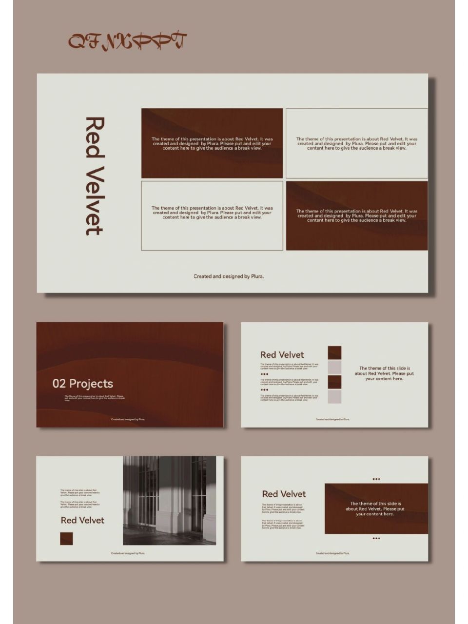 勃艮第红酒红简约高级感ppt模板【520】 🌹共15页,图文可编辑修改 #