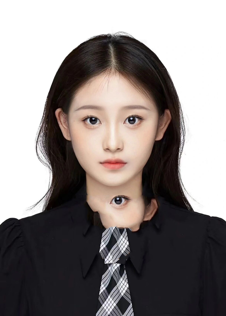 考研证件照,这个合格,各种不同耳朵模板分享 想自己p证件照的姐妹可以