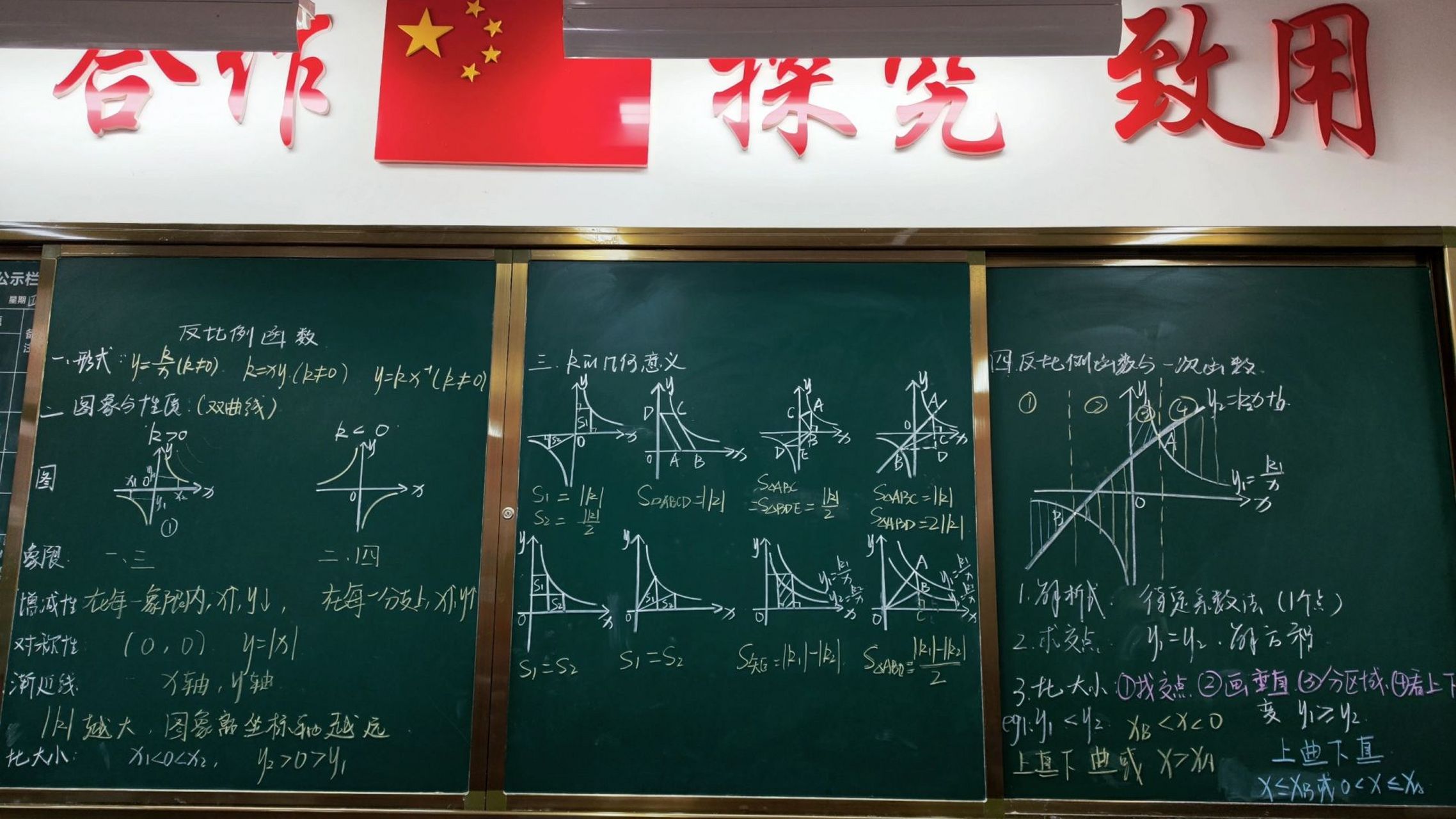 23 反比例函数 一轮复习板书练习 今天反比例函数将习题也拍照放在