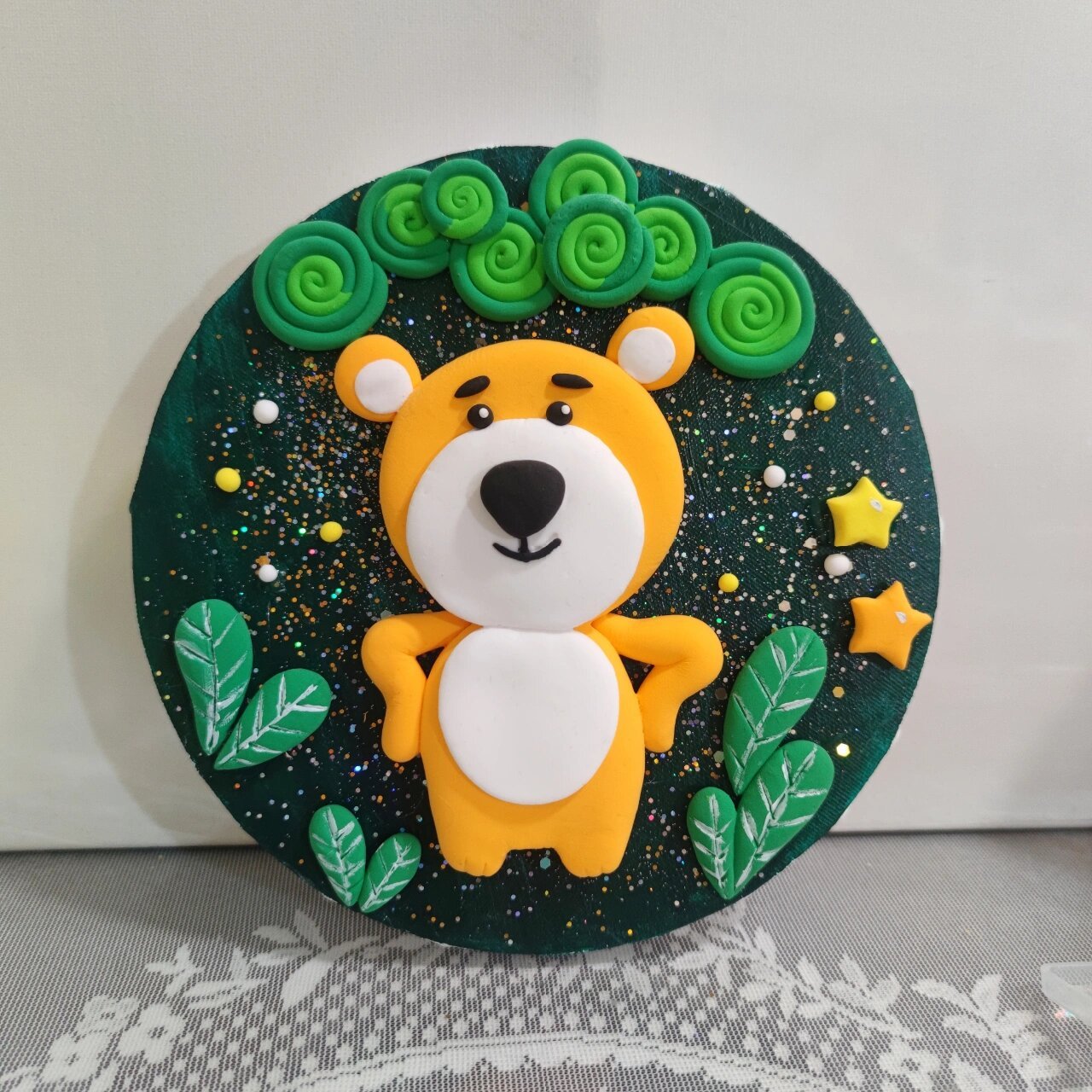 儿童黏土手工彩泥课——17.《树下的熊》 适合4-6岁的孩子哟!