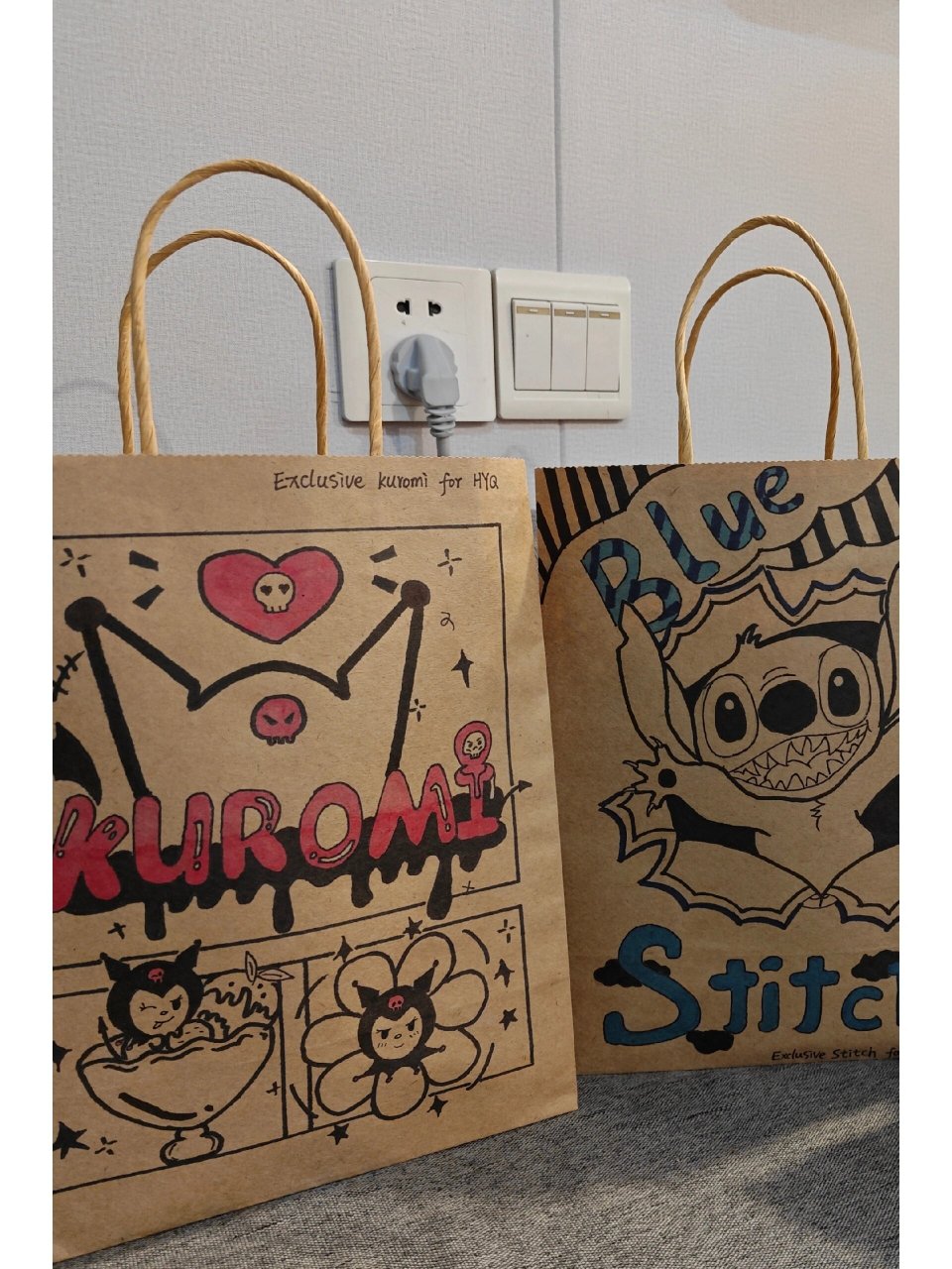 手绘牛皮纸袋 画给朋友的牛皮纸袋,偶尔创造一些小惊喜,平凡却很有