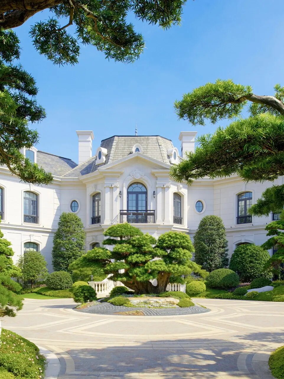 欧式豪宅庭院景观|绿城玫瑰园 上海 欧思景观 建筑风格为法式风情建筑