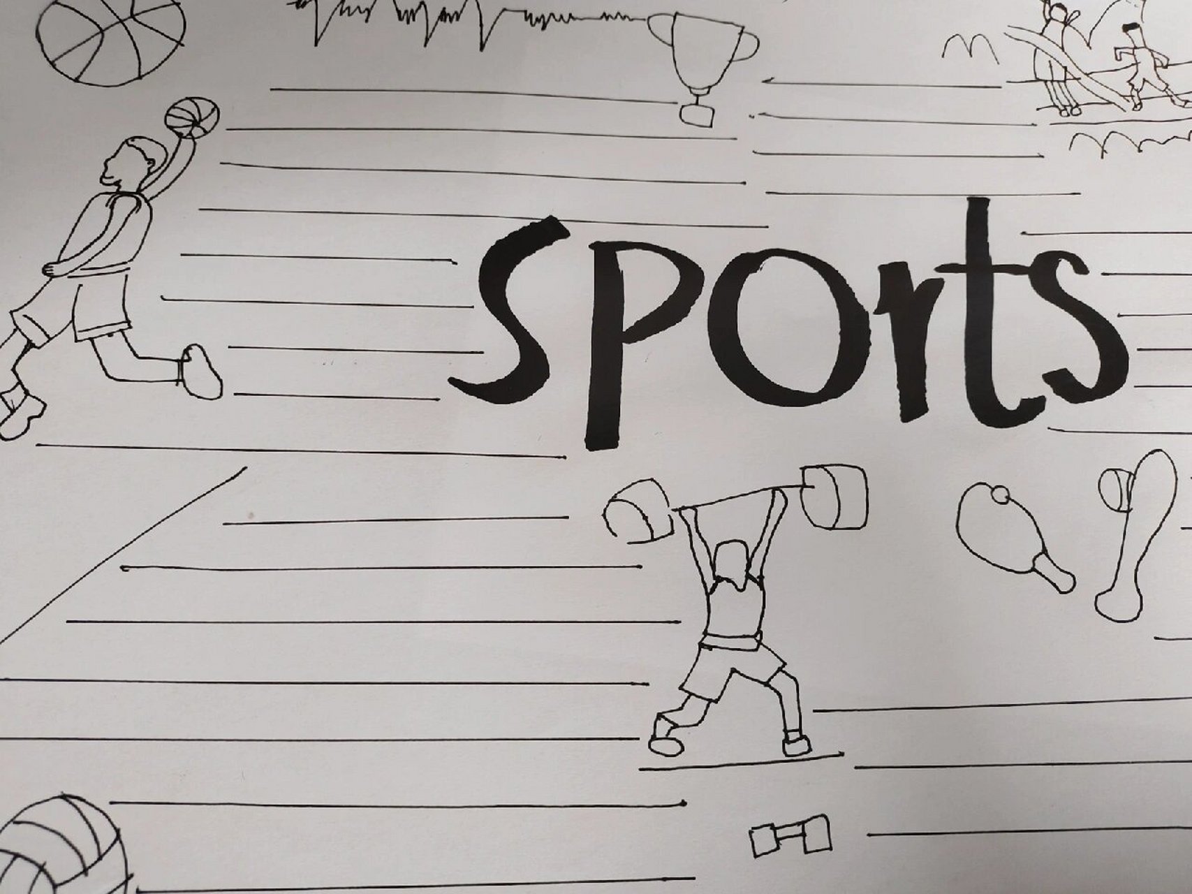 英语运动手抄报