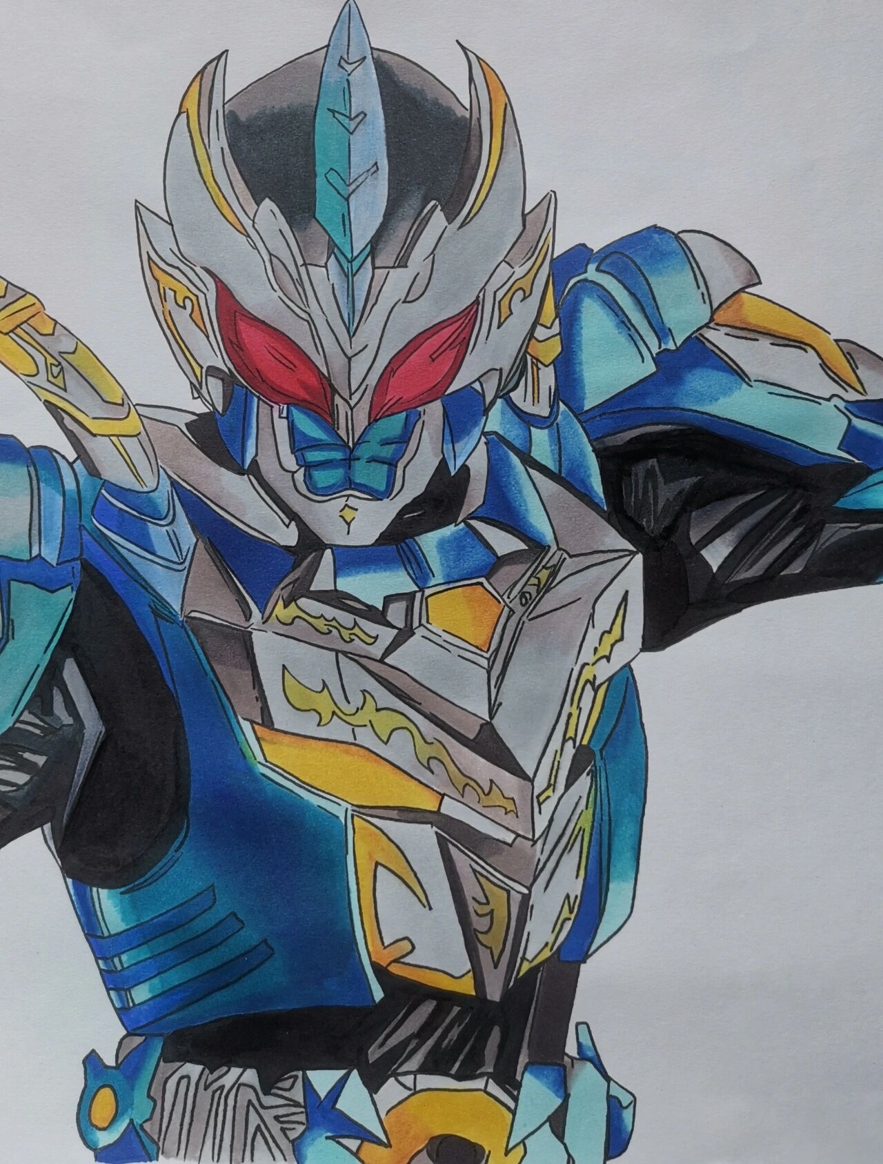 铠甲勇士光影传奇系列手绘之风鹰侠