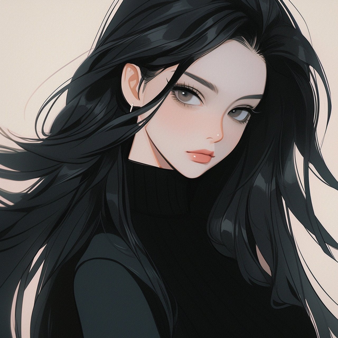 小众好看甜酷女孩漫画头像分享!