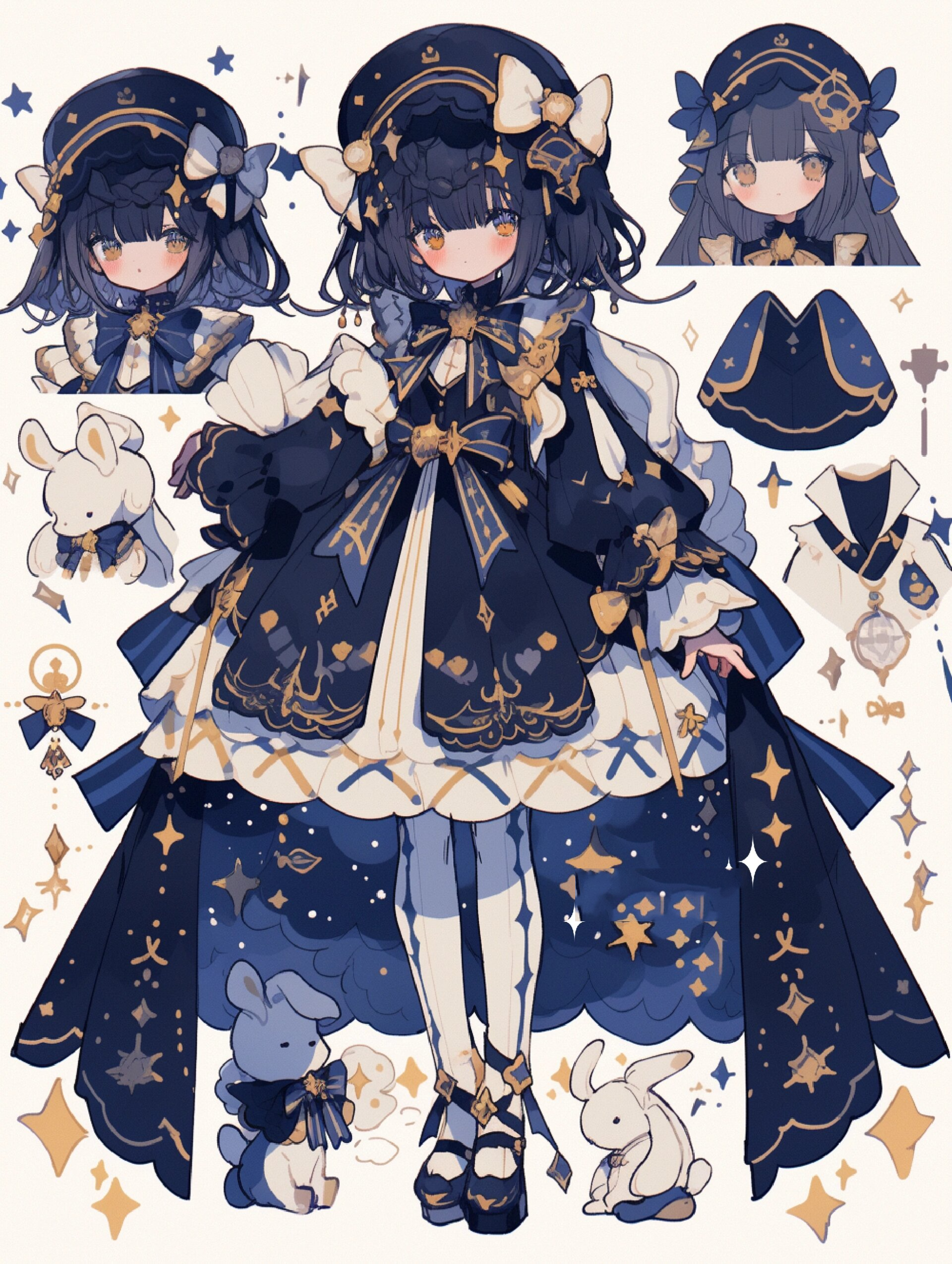 人设|服设lolita82星野魔术师·月兔 月兔是打扮得像童话公主的星星