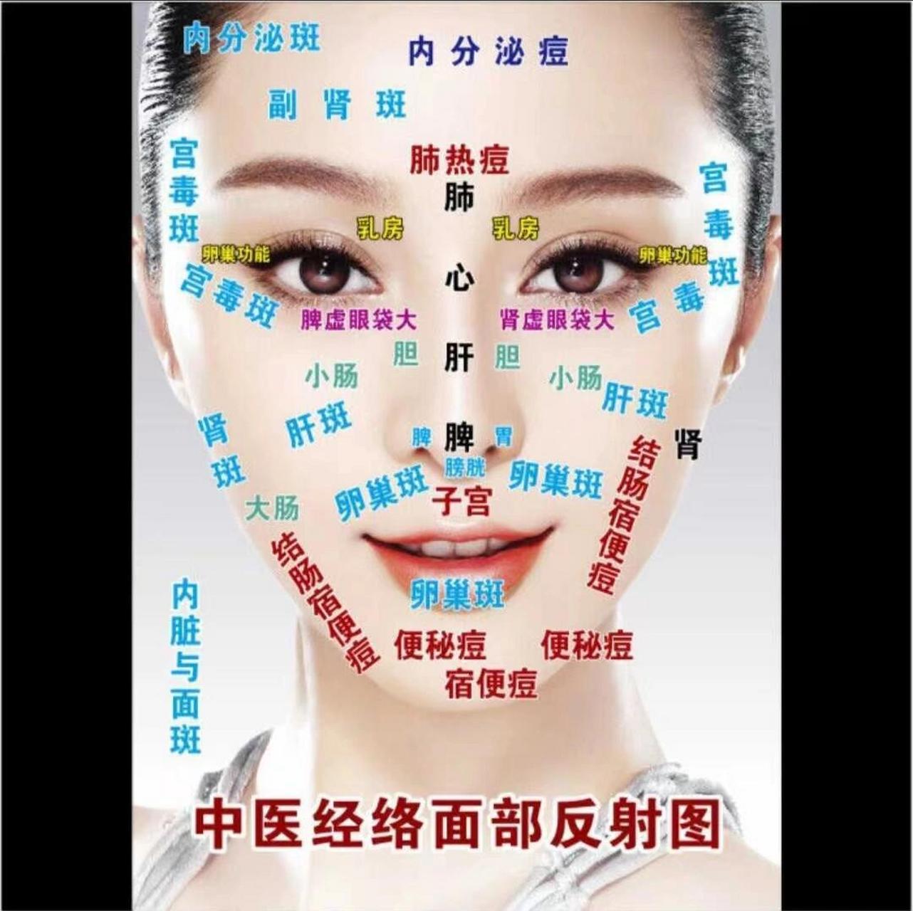 面部经络反射图 为什么我们脸上会有斑斑点点,皱纹暗沉,经络反射图能