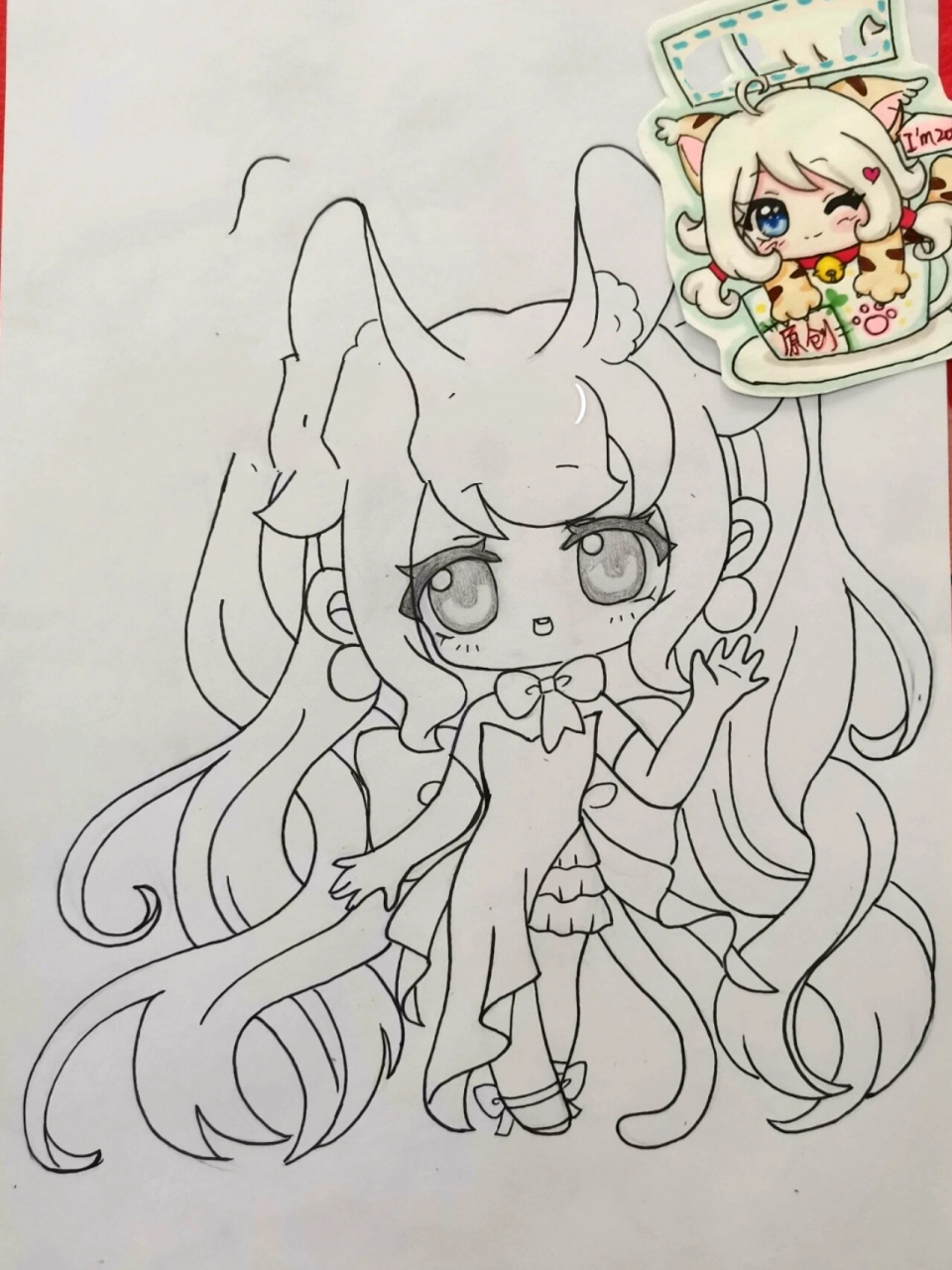 十二星座双子座女孩原创手绘简笔画画的日常 原创(第5幅) 十二星座