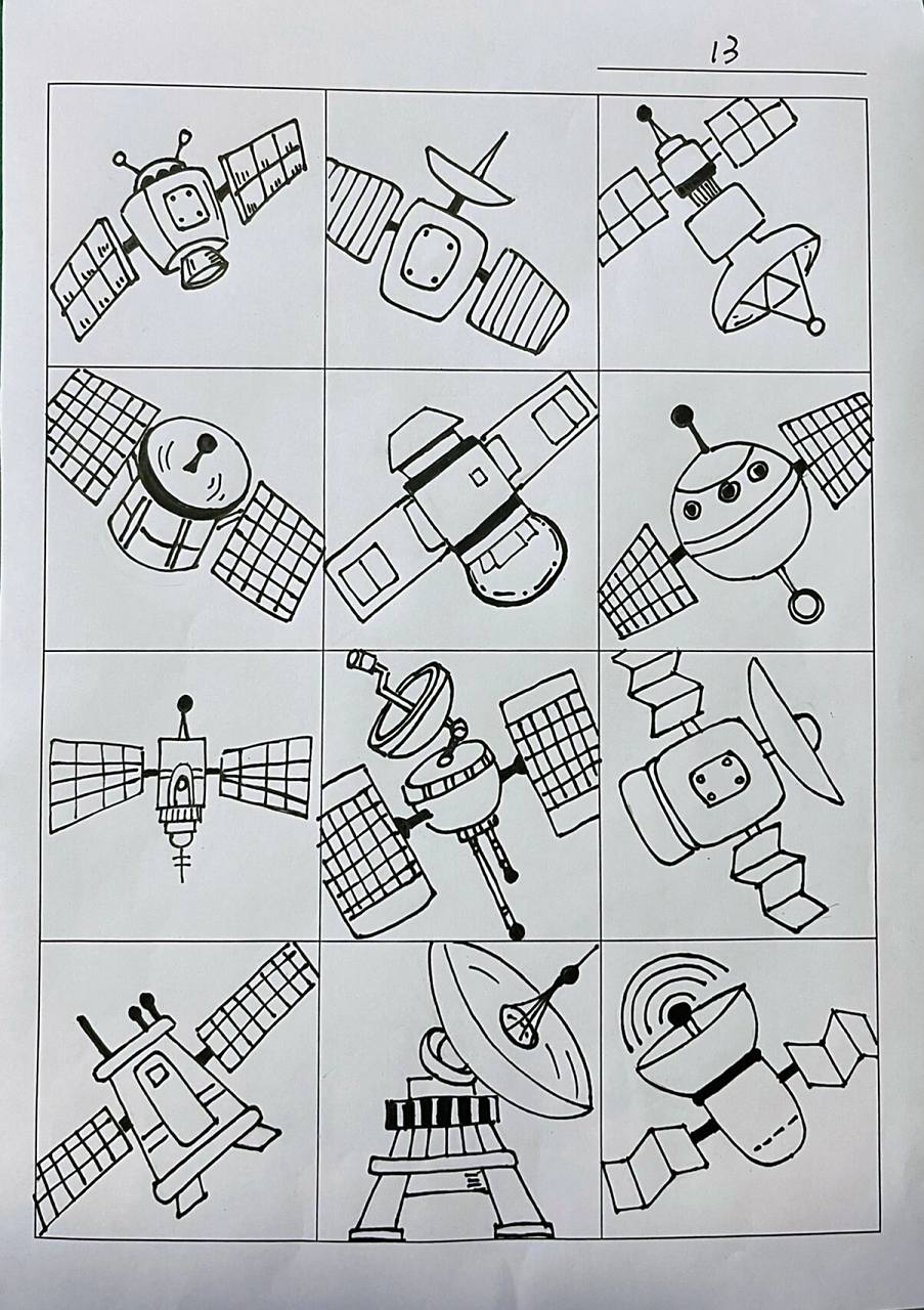 卫星 简笔画 打卡13