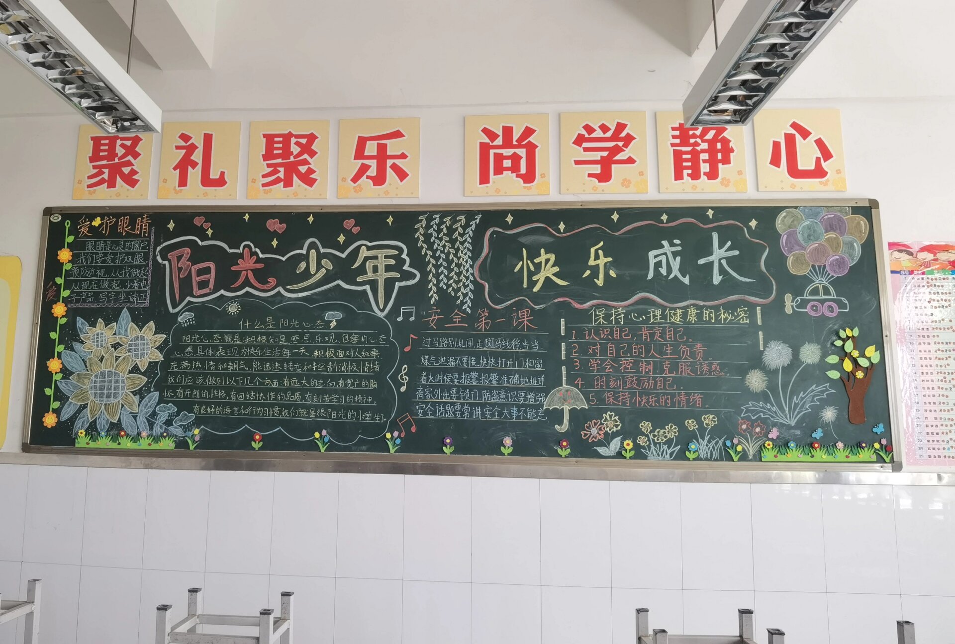 新学期黑板报:阳光少年,快乐成长
