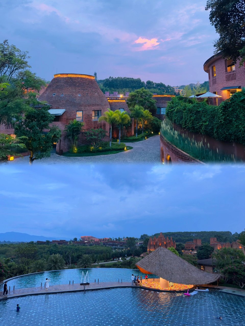 云南第三站 弥勒入住的第二家酒店90 直接就在东风韵景区 酒店风格