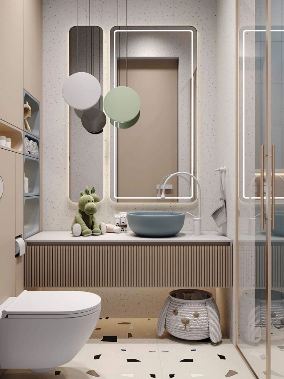 儿童卫生间特辑 | 趣味满分99 儿童房的卫生间是很考验设计功底的