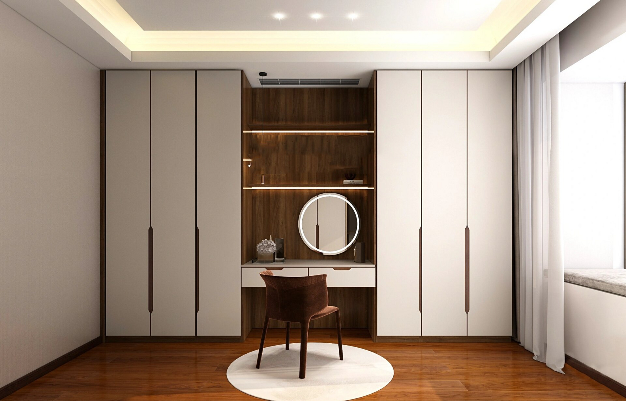 卧室床头不靠墙,隔出一个4㎡轻奢衣帽间 喜欢记得抄作业7815@生活