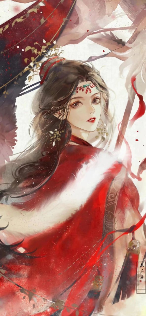 那些超有气势的红色系古风女头,过年用 点赞关注拿图