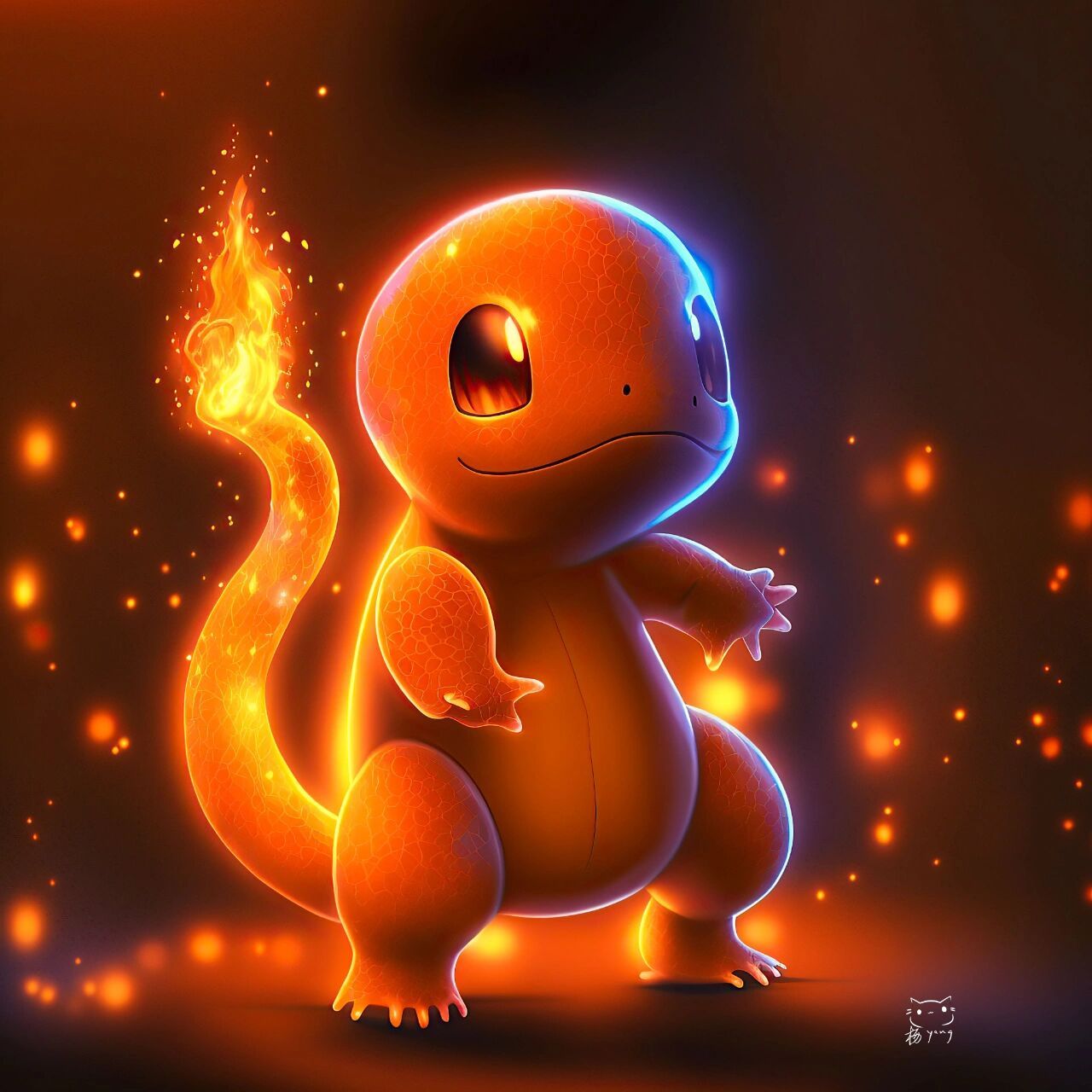会发光的小火龙 一组可爱发光渲染的小火龙壁纸 这次吸取上次各位老哥