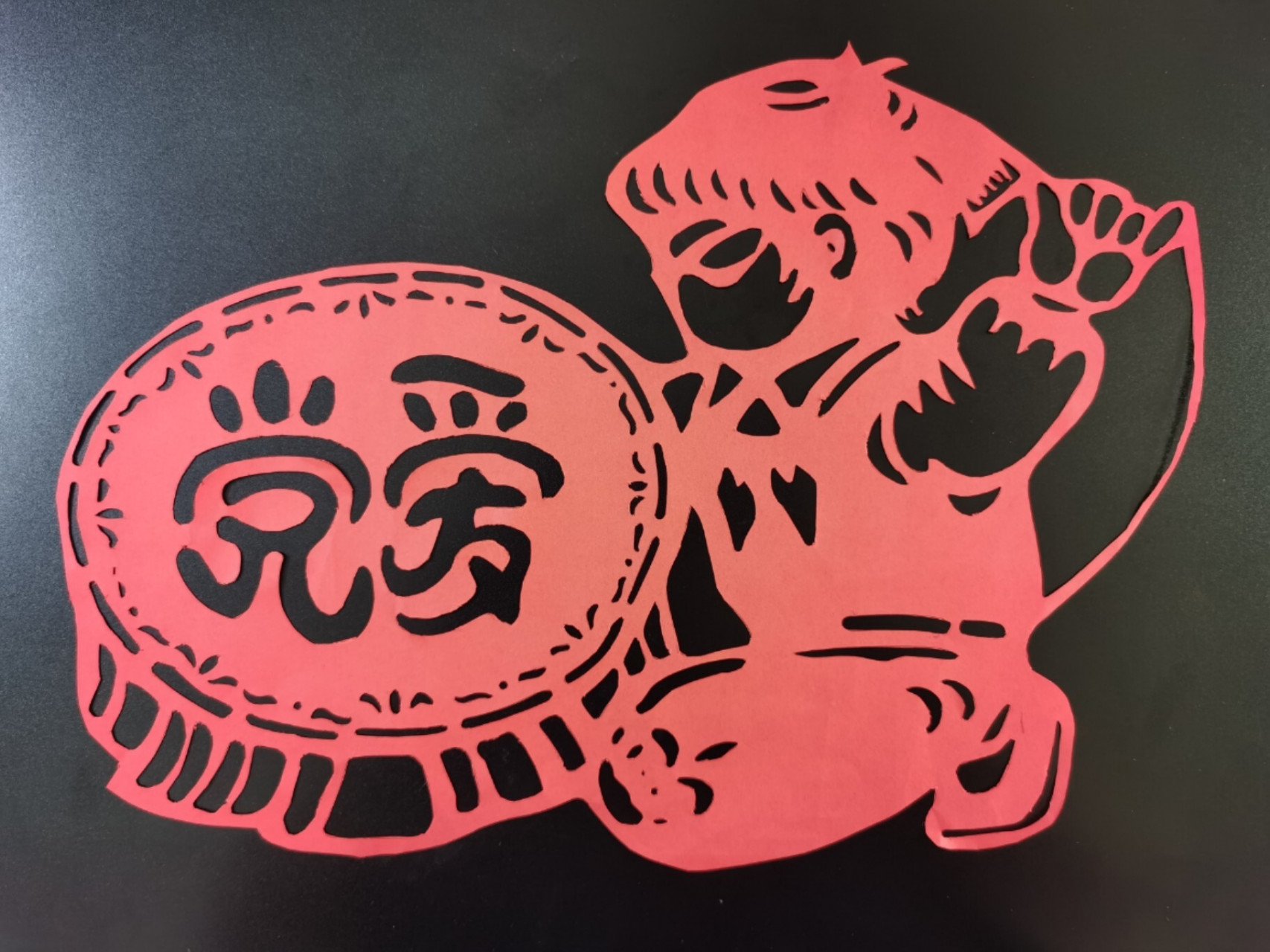 庆祝建党100周年剪纸作品   娃娃爱党 爱国,爱党从娃娃抓起,做一个