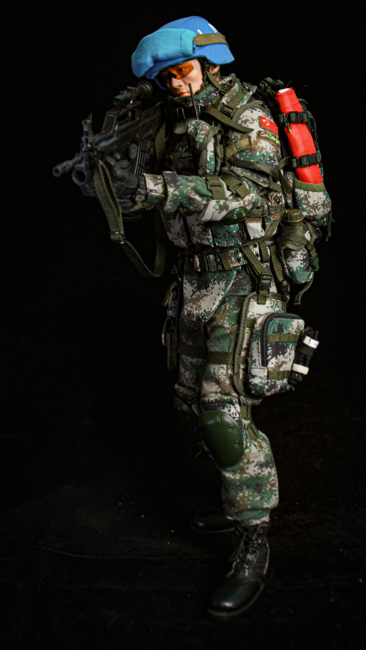 部队 兵人 dam78062 中国蓝盔 兵人 damtoys dam 78062 03头盔改造