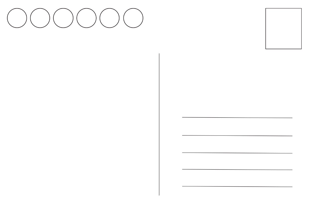 自制自印明信片背设样板分享