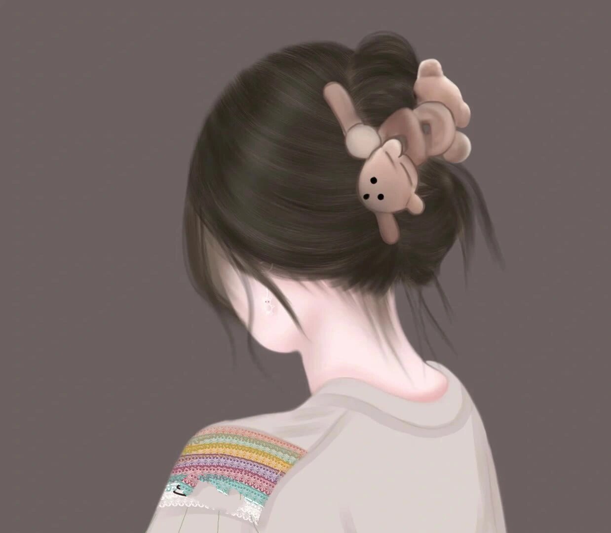 背影女头|动漫头像|温柔女漫|手绘漫画