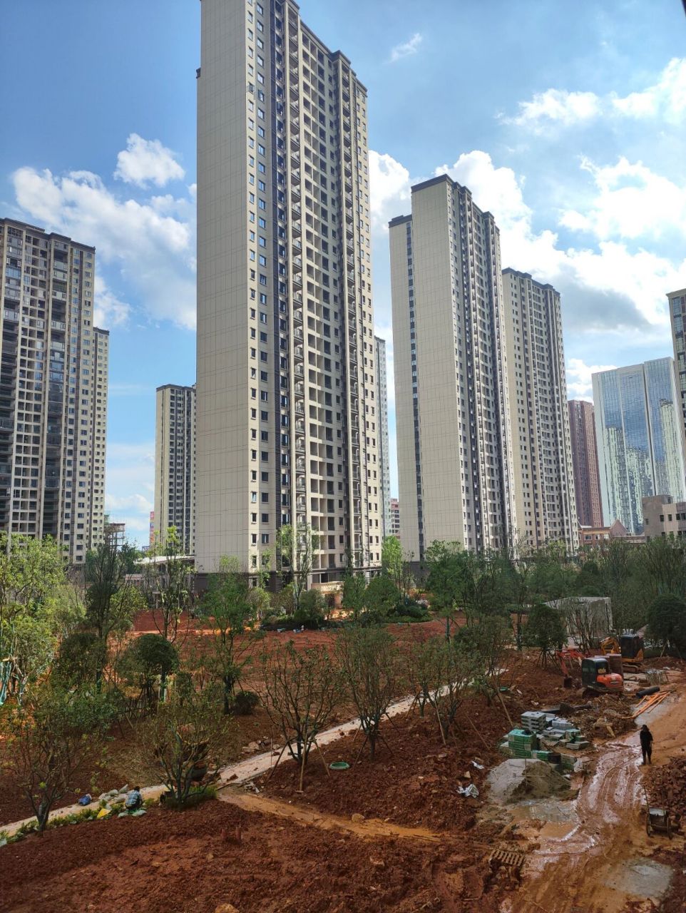 邵东壹号二期施工进度 小区绿化进度做的飞快,如期交房不是问题,园林