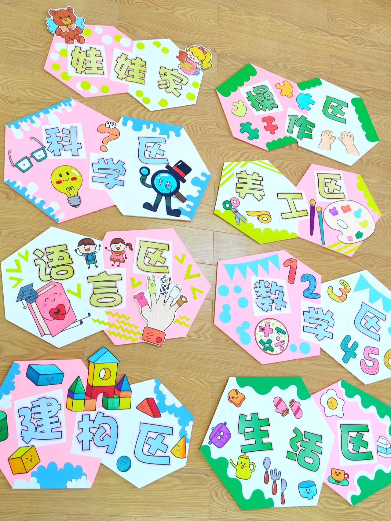 环创分享|幼儿园教室区域牌吊饰
