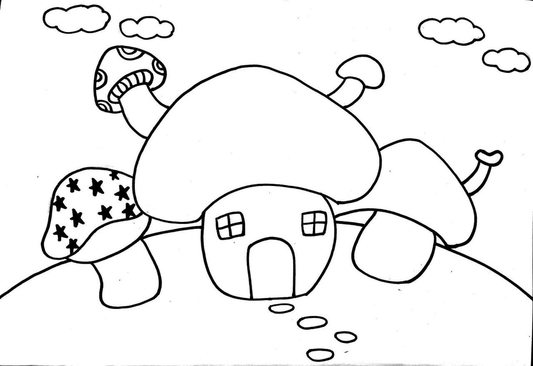 材料:素描8k纸张90,铅笔双头勾线笔 #儿童画# #线稿# #儿童创意绘画