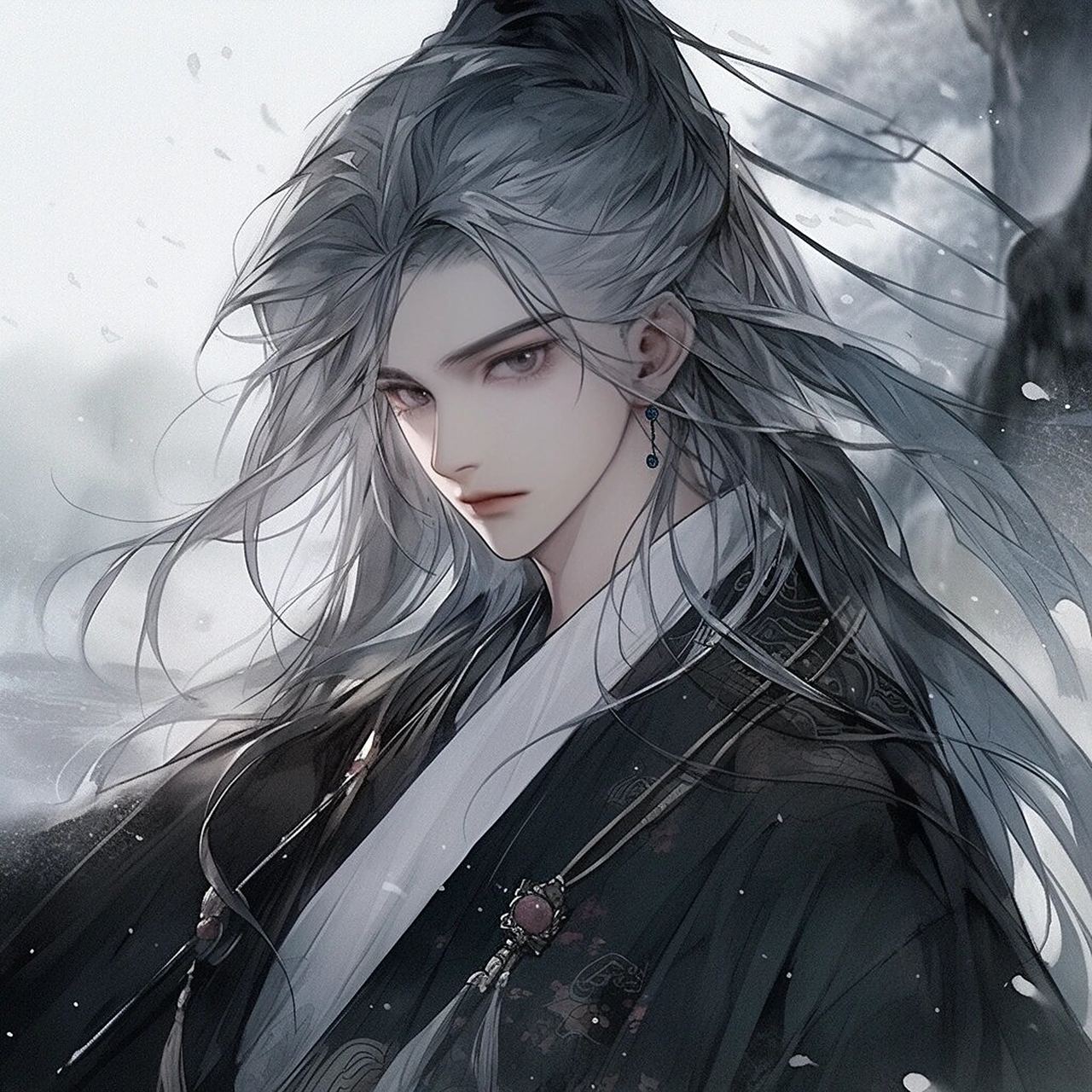 帅气高冷黑衣小哥哥|古风头像|男生头像