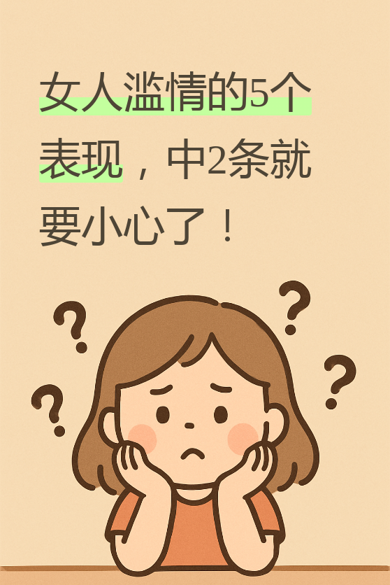 最近收到了一个私信,有位姐妹问我:女人滥情是什么意思?