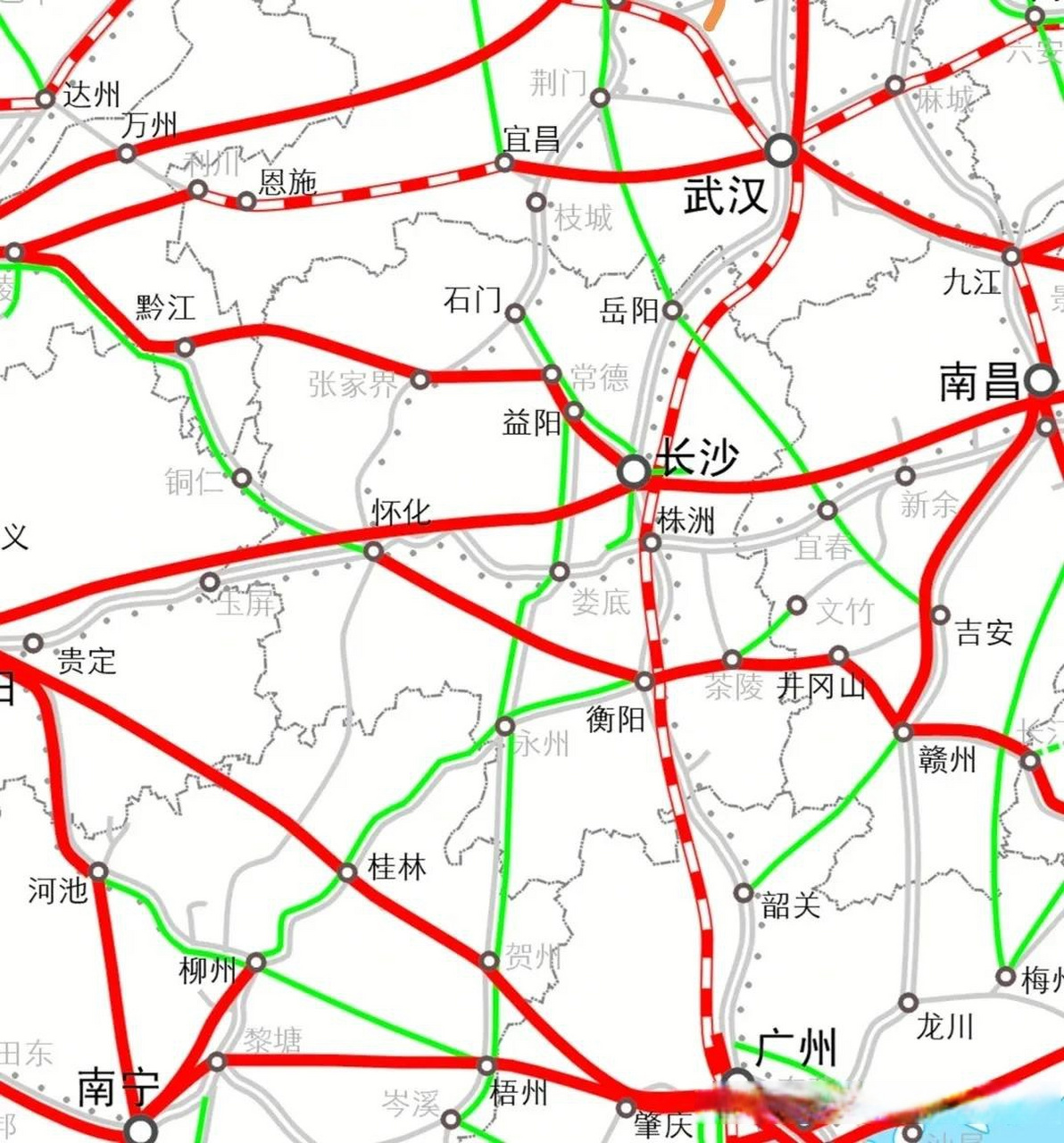 湖南省铁路规划图最新图片