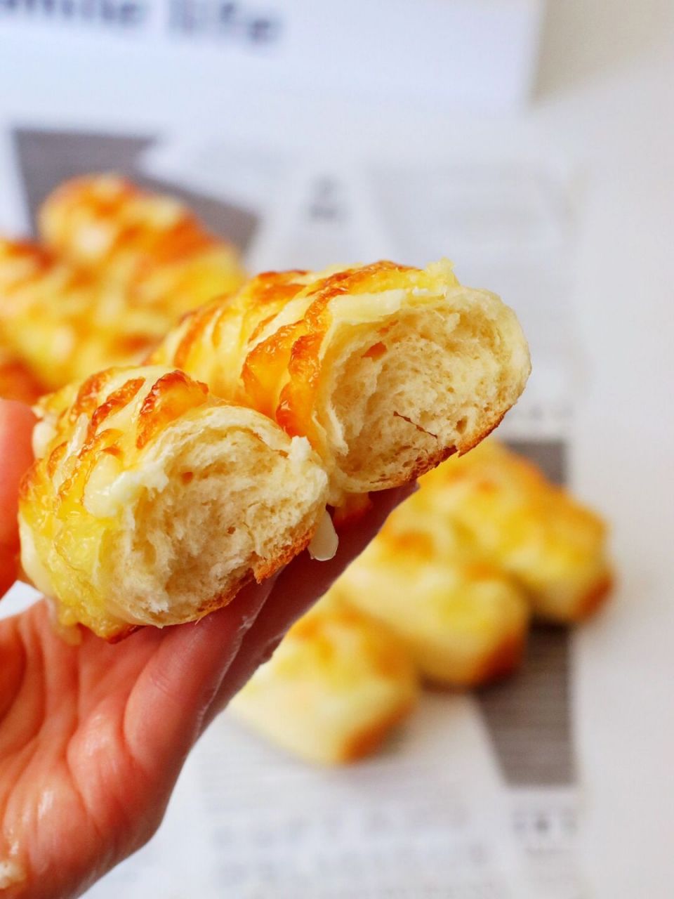 私房爆款||芝士面包条,一次成酵简单又好吃 979797979797