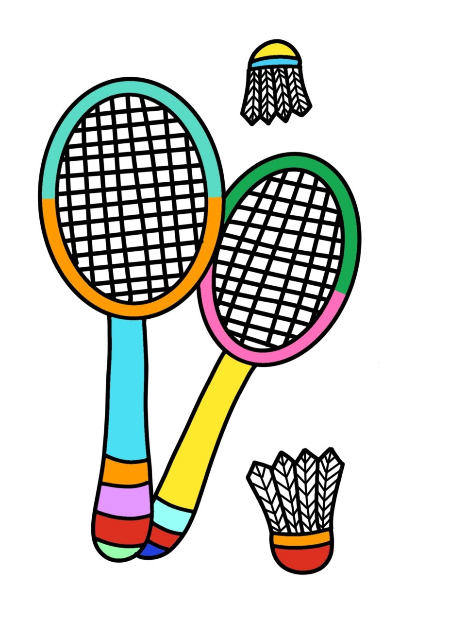 创意美术课程《羽毛球》