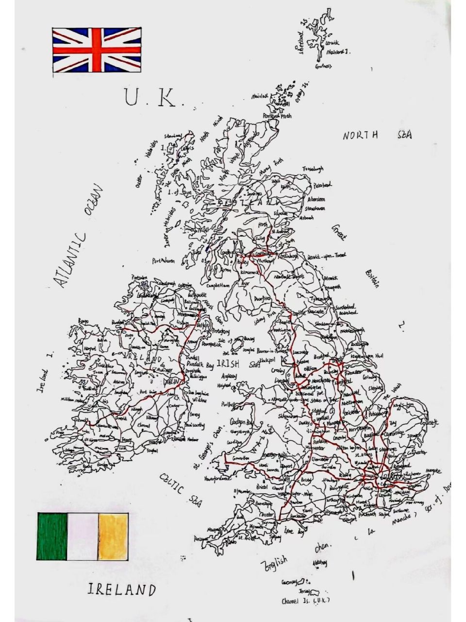 英国山脉地图图片