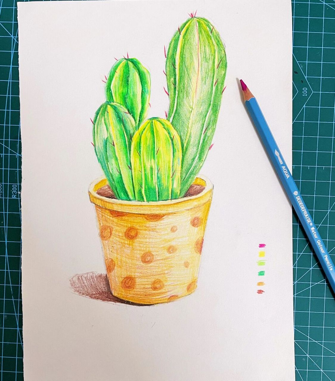 许久不画彩铅,画起来还是那么喜欢93 今天用到的是家的水溶彩铅