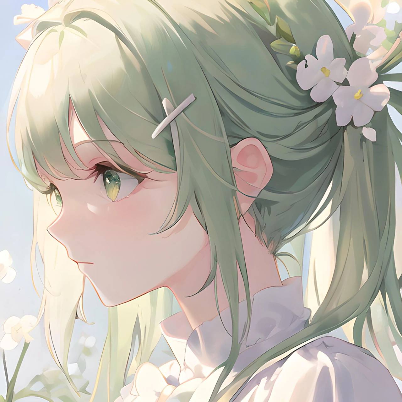 心存感激,所遇皆温柔|绿色系闺蜜头像