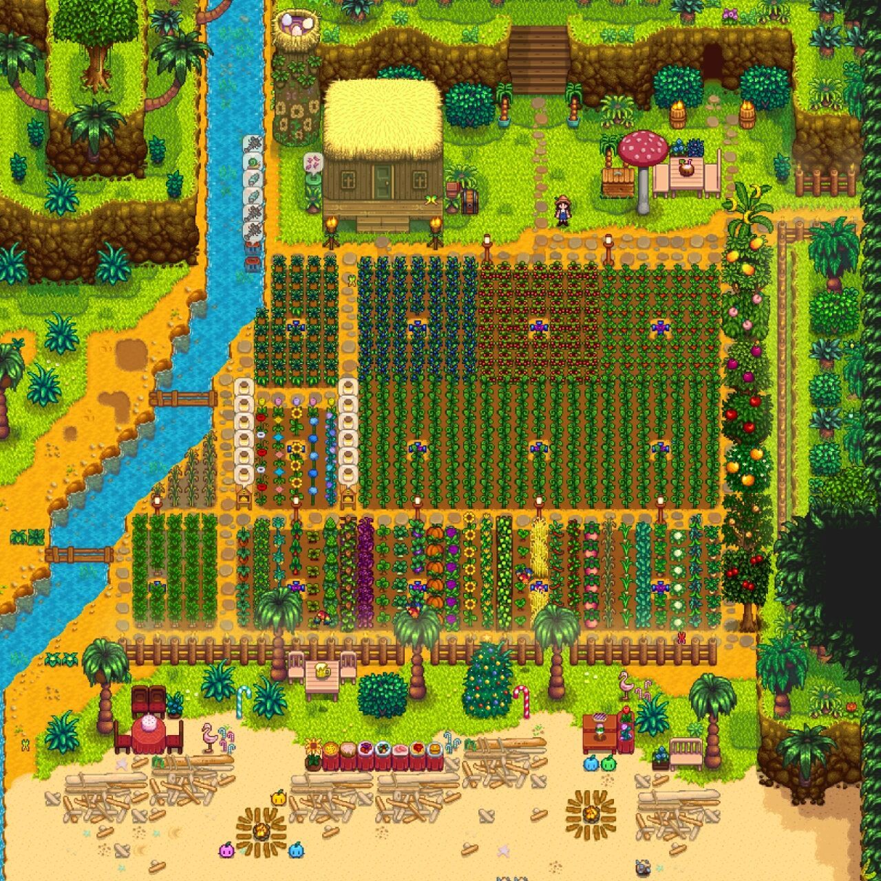 继续星露谷碎碎念~ 姜岛农场布置不多,更多还是起到经济以及收藏功能