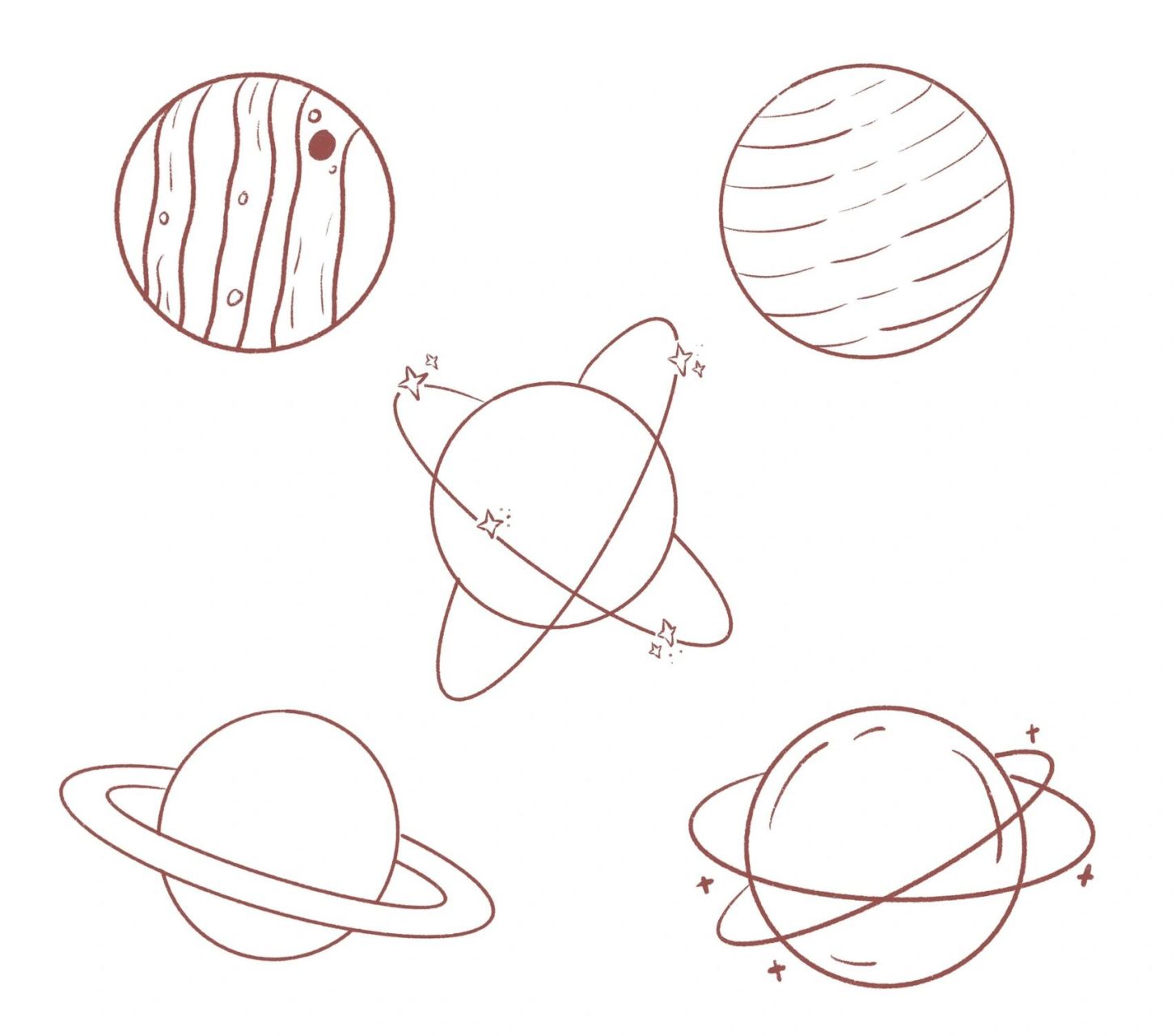 简笔画|宇宙星球简笔画 希望你们都能有一颗属于自己的星球91 软件