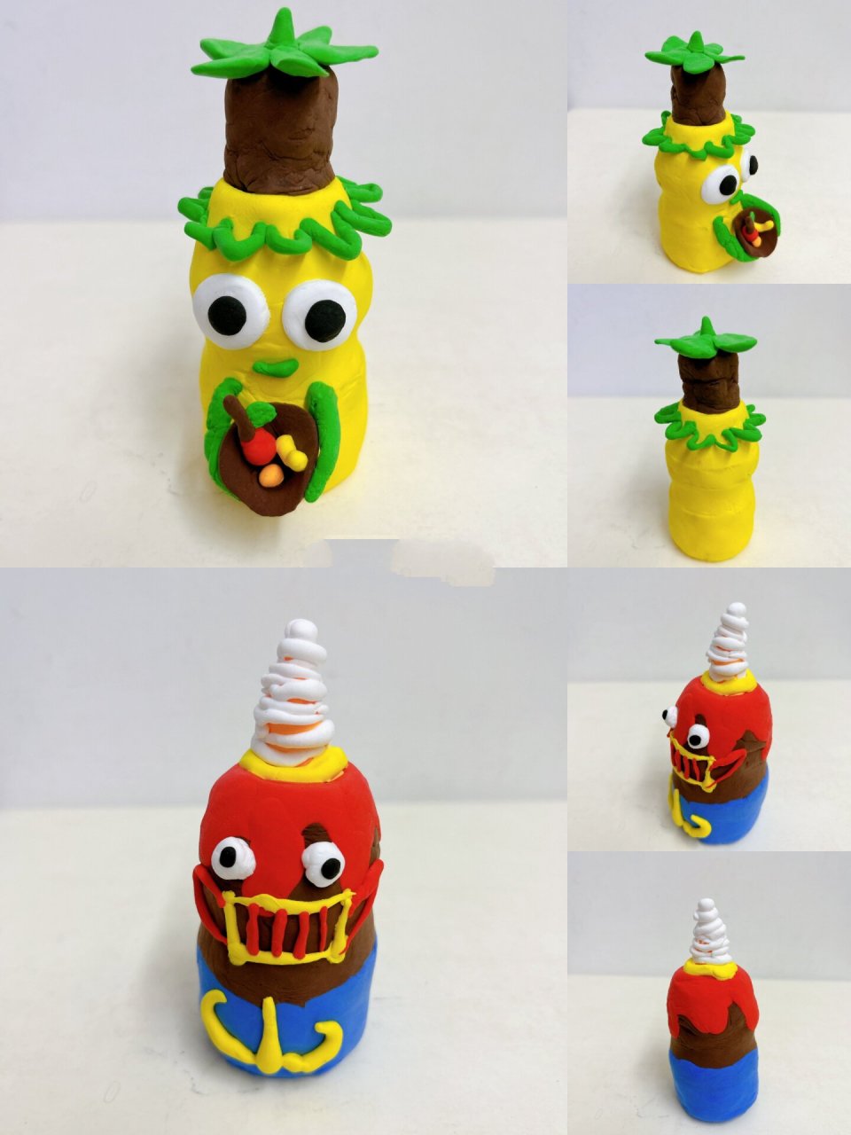 小朋友的手工原创|养乐多瓶diy          我家小朋友的养乐多瓶diy大