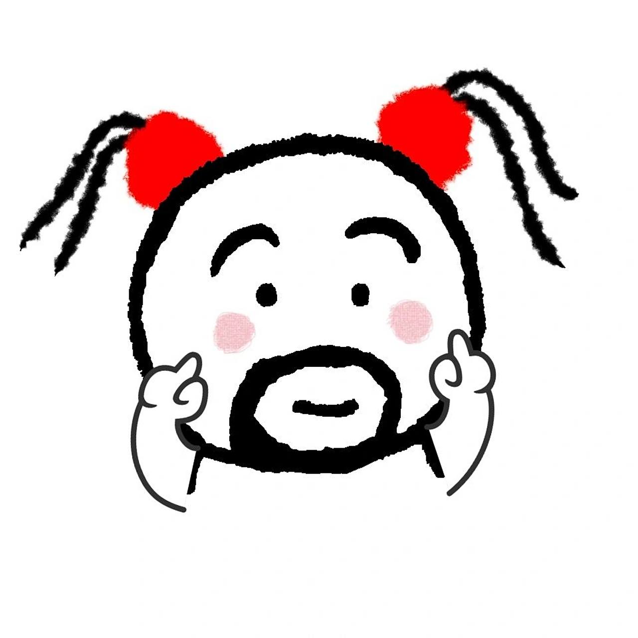 呆滞系列胡子大叔头像(113) 傻是会传染的,请你与我保持距离