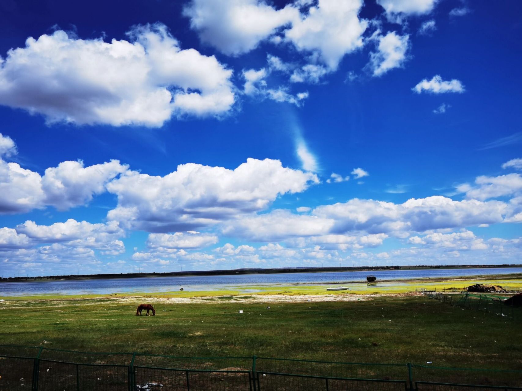 在广袤无垠的张北草原里,藏着一个美丽的湖泊,那就是中都草原附近的