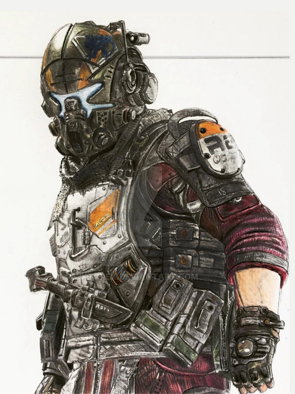 谁来一起画《泰坦陨落2 》插画呀  titanfall 2  titanfall 2 isnt