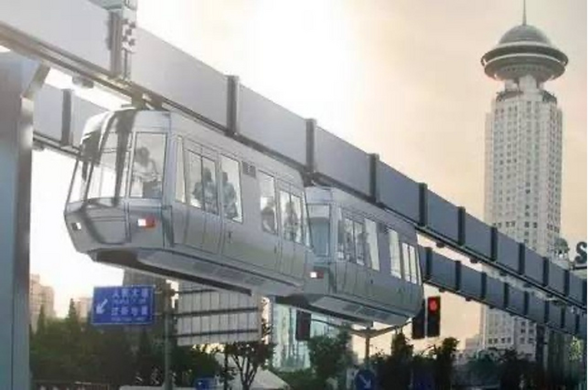 上海首条空中铁路来了#你听说过"空铁"吗?