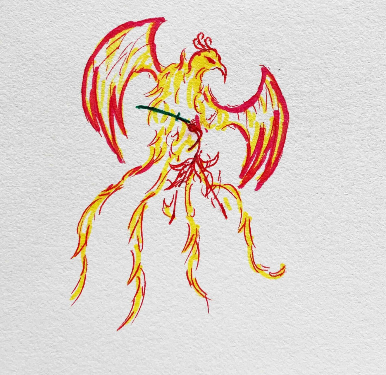 火柴人火元素技能绘画