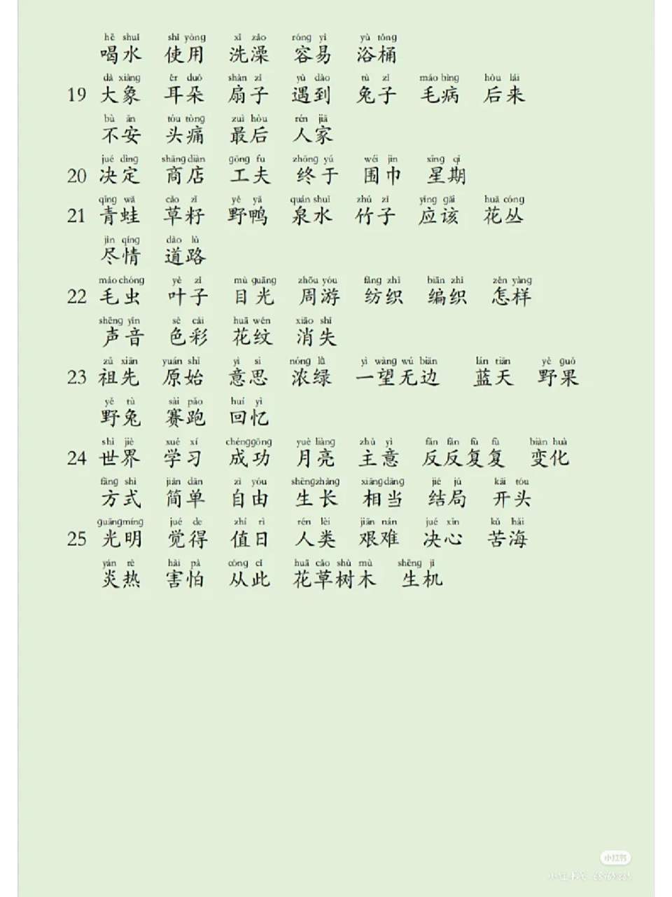 二年级下册语文词语表 二年级下册语文词语表