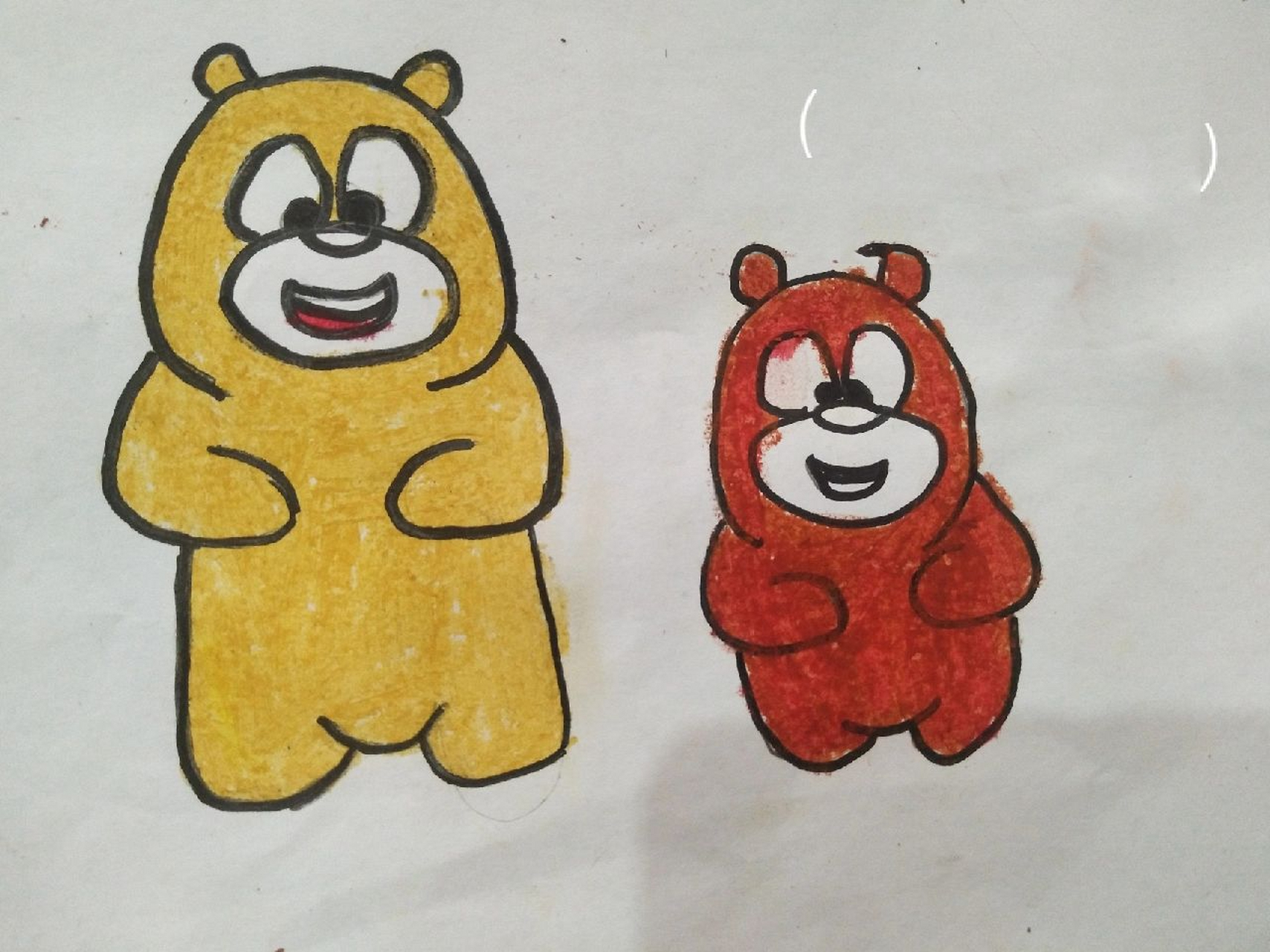 画熊大和熊二简笔画图片