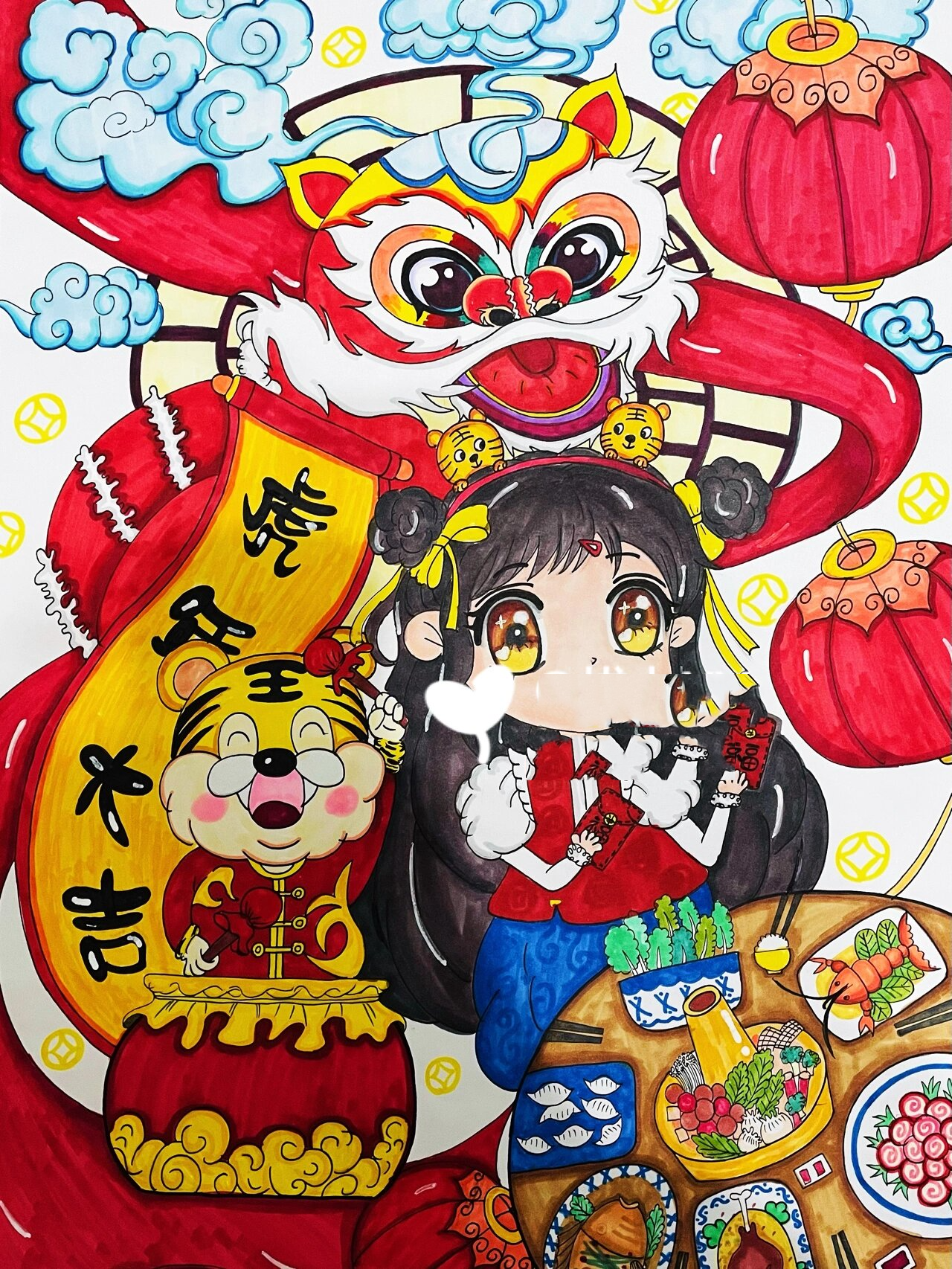 2022迎新年主题画图片