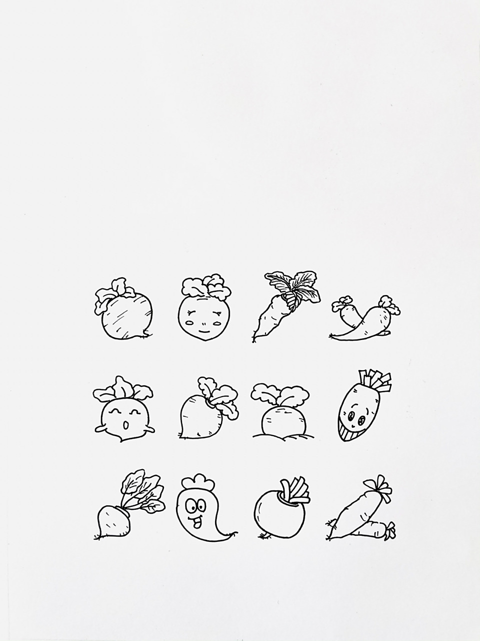 【简笔画】萝卜09 分享一组萝卜简笔画 可可爱爱,没有伤害7815